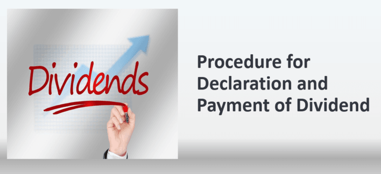 Procedure for Declaration and Payment of Dividend