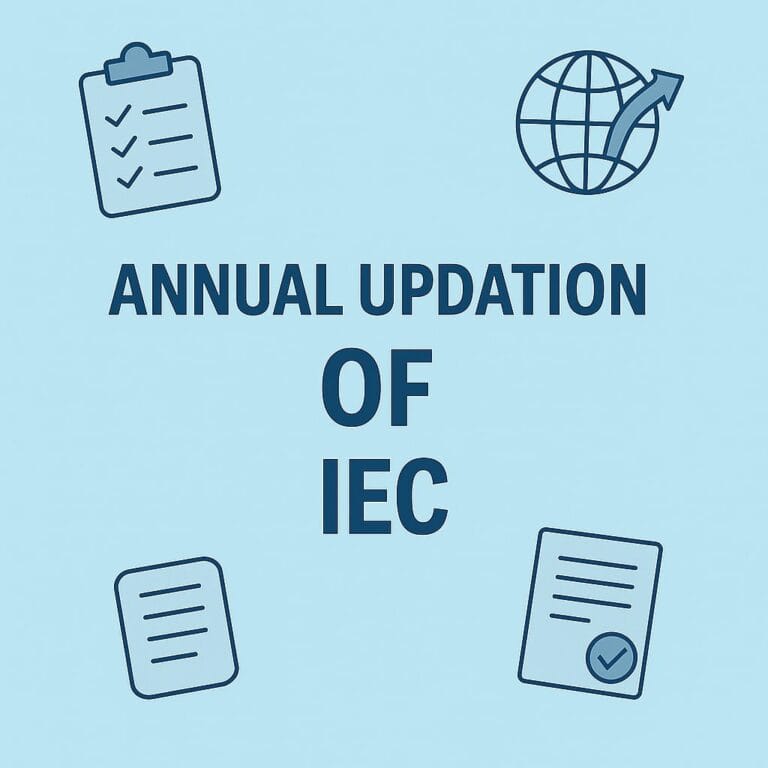 Annual Updation of IEC-Foreign Trade Policy, 2013