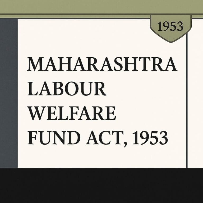 Maharashtra Labour Welfare Fund Act, 1953