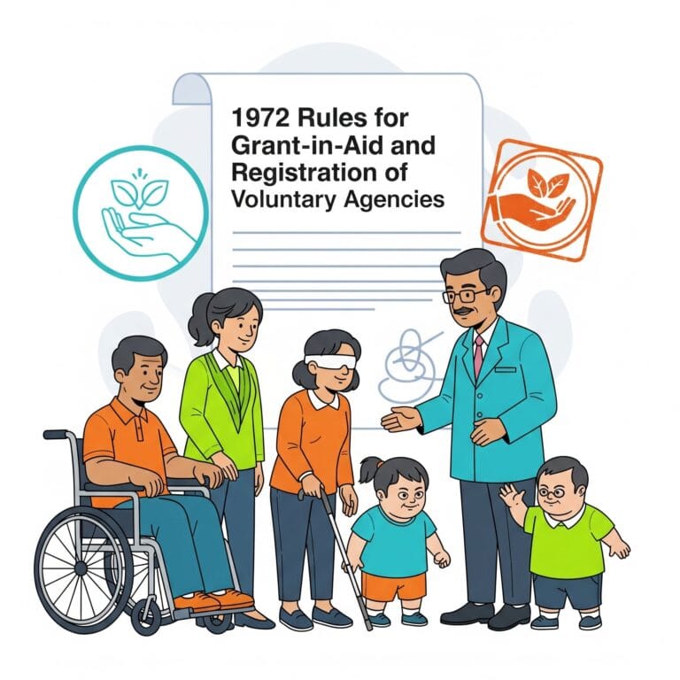 Registration Under Rules for Grant-in-Aid to Voluntary Agencies Working for the Welfare and Rehabilitation of Physically Mentally Handicapped Persons, 1972