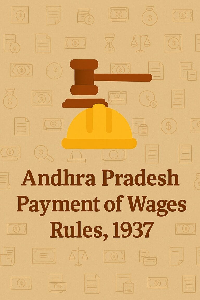 Andhra Pradesh Payment of Wages Rules, 1937