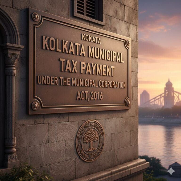 Kolkata Municipal Tax Payment under the Kolkata Municipal Corporation Act, 2016