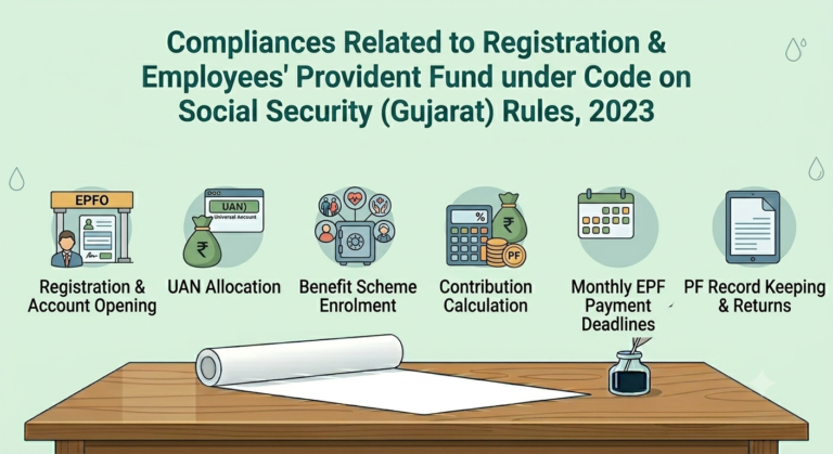 Compliances Related to Registration & Employees’ Provident Fund under Code on Social Security (Gujarat) Rules, 2023
