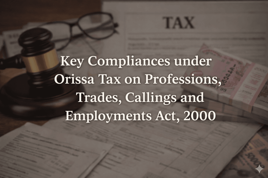 Key Compliances under Orissa Tax on Professions, Trades, Callings and Employments Act, 2000