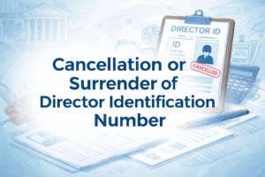Cancellation or Surrender of Director Identification Number