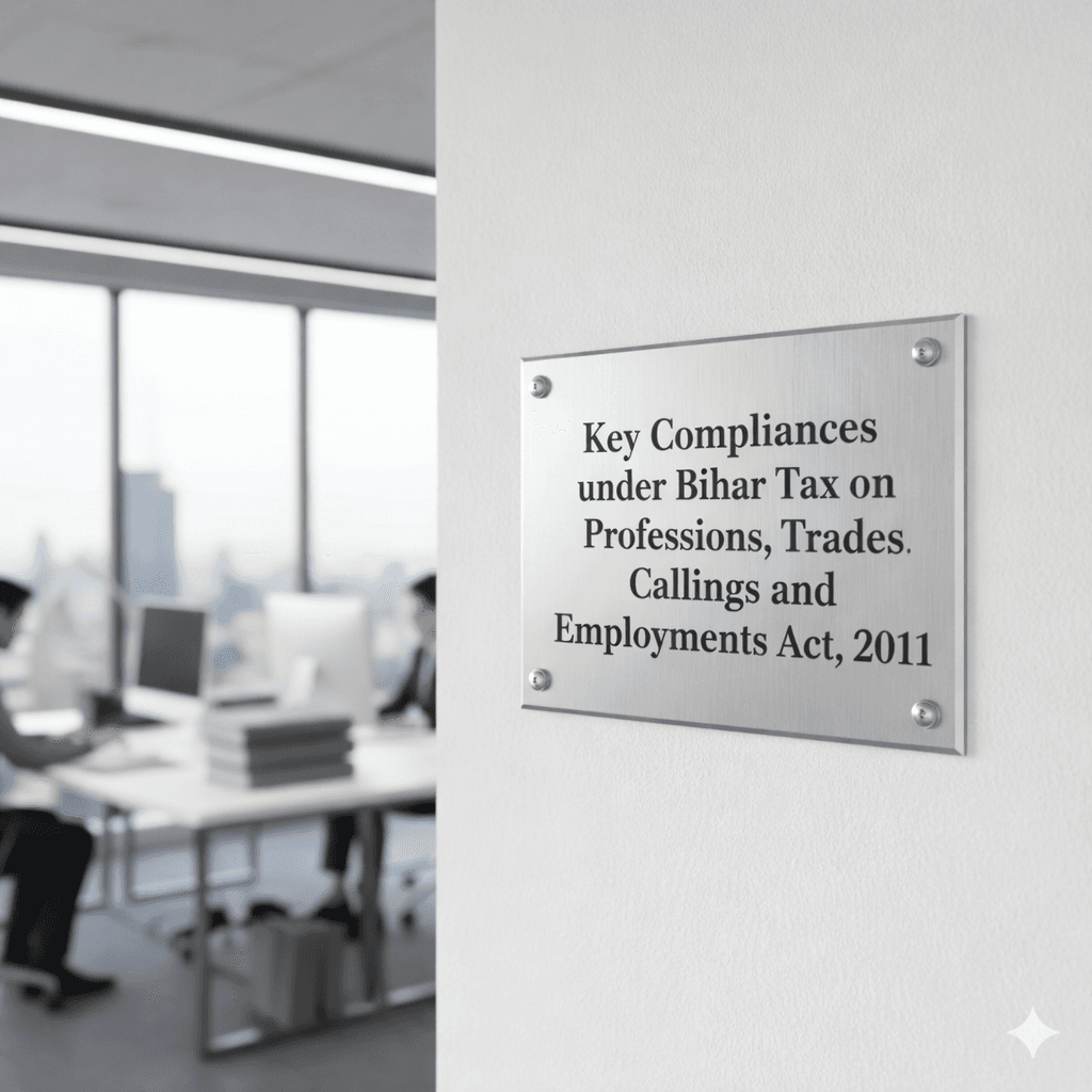 Key Compliances under Bihar Tax on Professions, Trades, Callings and Employments Act, 2011