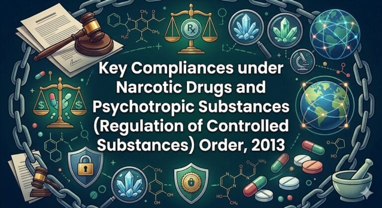 Key Compliances under Narcotic Drugs and Psychotropic Substances (Regulation of Controlled Substances) Order, 2013