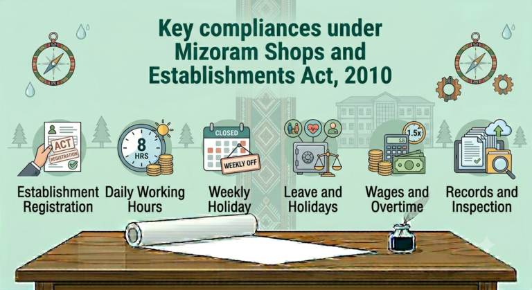 Key compliances under Mizoram Shops and Establishments Act, 2010