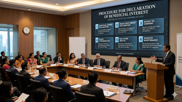 Declaration of Beneficial Interest in Shares under Section 89 of the Companies Act, 2013