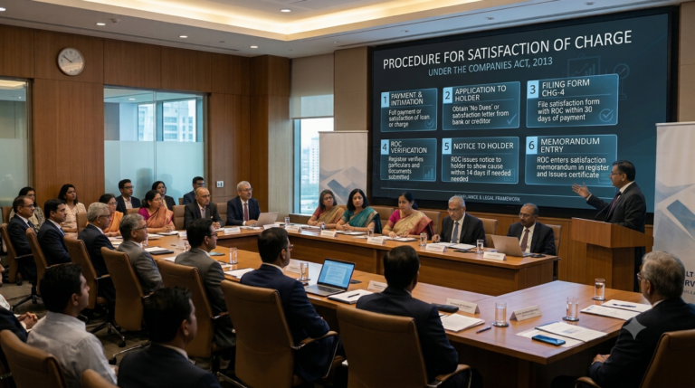 Procedure for Satisfaction of Charge under the Companies Act, 2013
