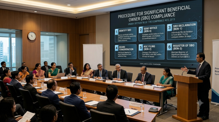 Significant Beneficial Owner Compliance under Section 90 of the Companies Act, 2013